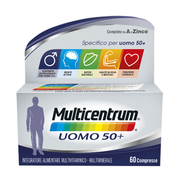 MULTICENTRUM UOMO 50+ 60 COMPRESSE - farmagiri