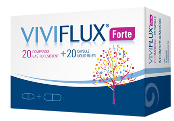 VIVIFLUX FORTE 20 COMPRESSE GASTRORESISTENTI + 20 CAPSULE LIQUID FILLER - farmagiri