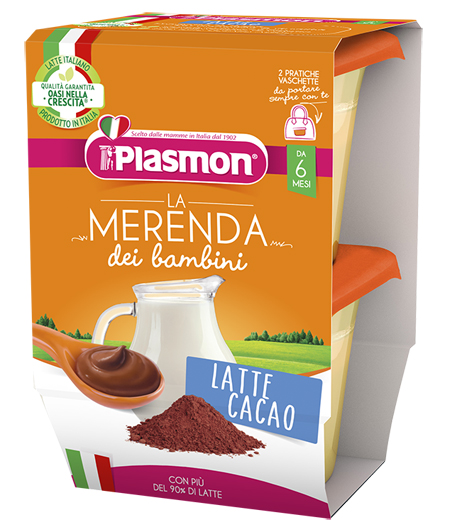 PLASMON LA MERENDA DEI BAMBINI MERENDE LATTE CACAO ASETTICO 2 X 120 G - farmagiri