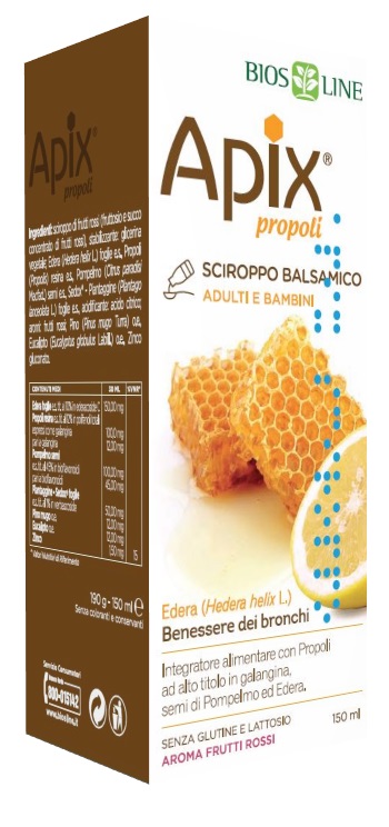 APIX PROPOLI SCIROPPO BALSAMICO SENZA CONSERVANTI 150 ML BIOSLINE - farmagiri