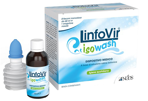 SOLUZIONE SALINA ISOTONICA LINFOVIR ISOWASH 8 FLACONI DA 60 ML - farmagiri