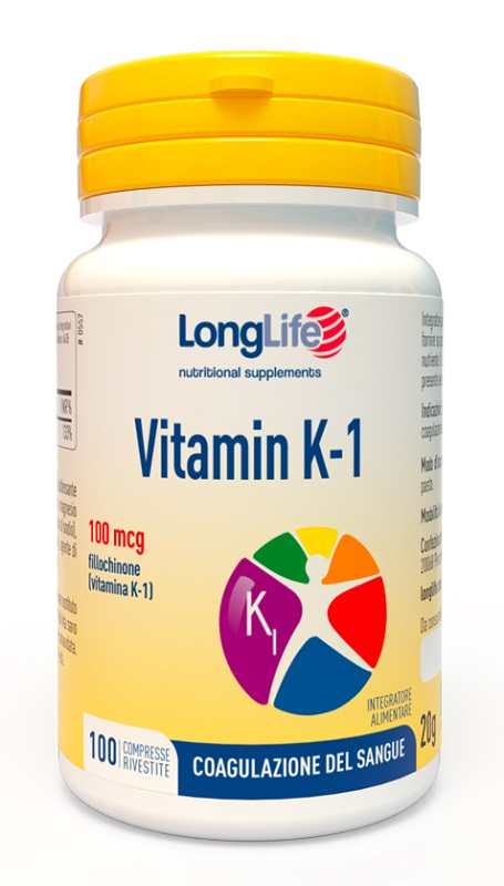 LONGLIFE VITAMIN K 100MCG 100 COMPRESSE RIVESTITE - farmagiri