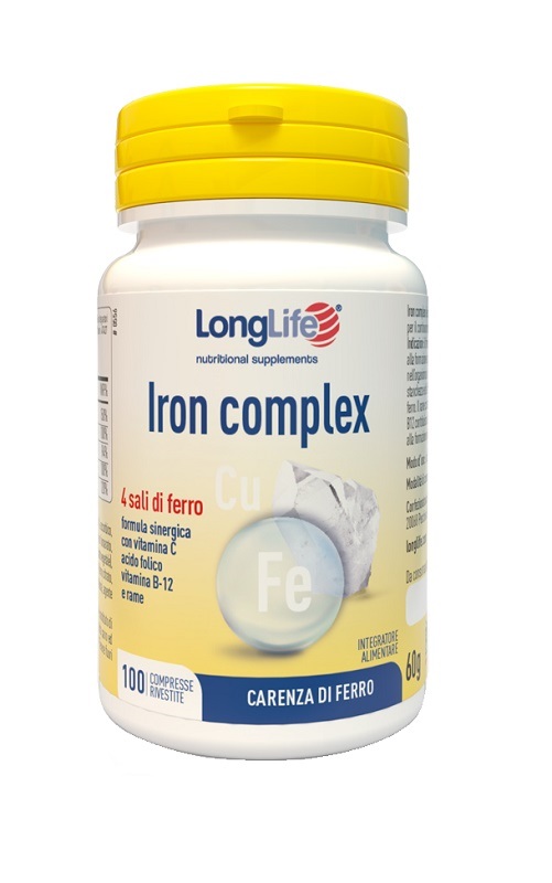 LONGLIFE IRON COMPLEX 100 COMPRESSE RIVESTITE - farmagiri