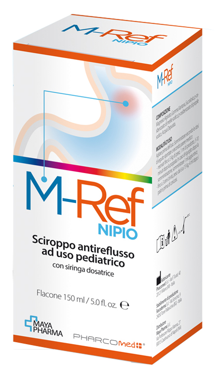 M-REF NIPIO SCIROPPO ANTIREFLUSSO AD USO PEDIATRICO 150 ML CON SIRINGA DOSATRICE - farmagiri