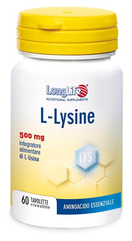 LONGLIFE L-LYSINE 500MG 60 TAVOLETTE RIVESTITE DA 860 MG - farmagiri