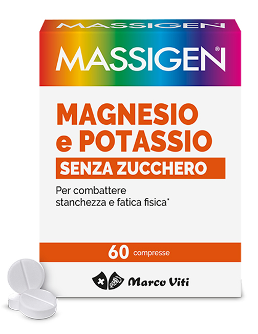 MASSIGEN MAGNESIO POTASSIO SENZA ZUCCHERI 60 COMPRESSE - farmagiri