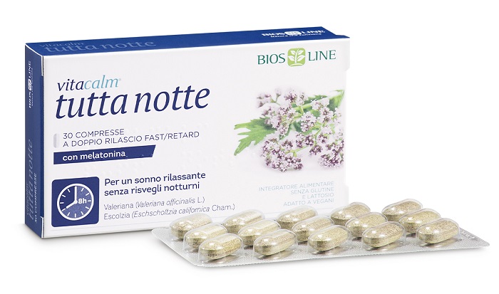 VITACALM TUTTA NOTTE CON MELATONINA 30 COMPRESSE - farmagiri
