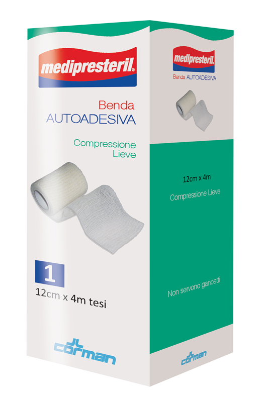 MEDIPRESTERIL BENDA AUTOADESIVA 12X400 CM 1 PEZZO - farmagiri