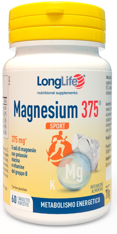 LONGLIFE MAGNESIUM 375 SPORT 60 TAVOLETTE - farmagiri