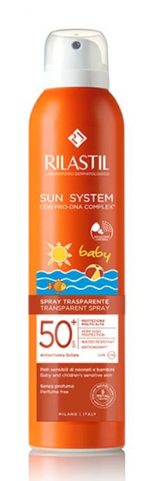 RILASTIL SUN SYSTEM BABY TRANSPARENT SPRAY SPF50+ 200 ML - farmagiri