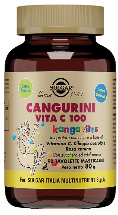CANGURINI VITA C 100 90 TAVOLETTE MASTICABILI - farmagiri