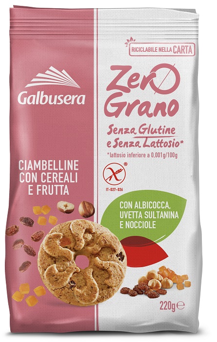 ZEROGRANO FROLLINI CEREALI FRUTTA 220 G - farmagiri