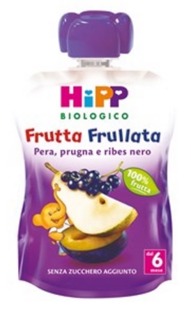 HIPP BIO FRUTTA FRULLATA PERA PRUGNA RIBES 90 G - farmagiri