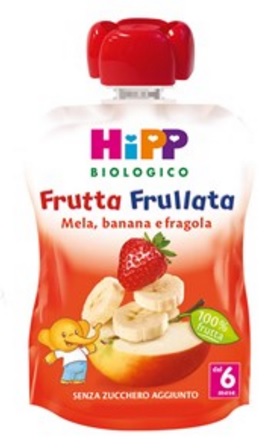 HIPP BIO FRUTTA FRULLATA MELA BANANA FRAGOLA 90 G - farmagiri