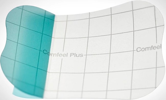 MEDICAZIONE SPECIALE ATTIVA TRASPARENTE CON IDROCOLLOIDE COMFEEL PLUS 5X7 CM 10 PEZZI - farmagiri