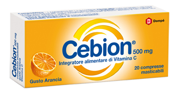 CEBION MASTICABILE ARANCIA VITAMINA C 500 MG 20 COMPRESSE - farmagiri