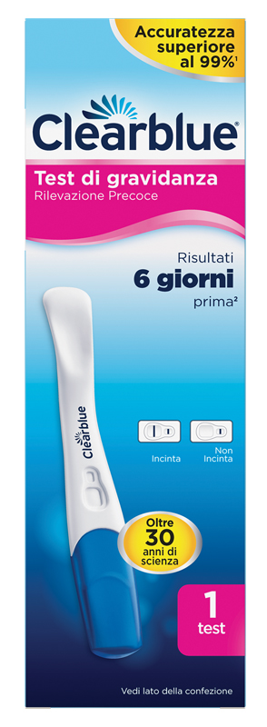 TEST DI GRAVIDANZA CLEARBLUE RILEVAZIONE PRECOCE 1 PEZZO - farmagiri