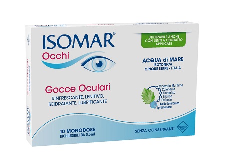 ISOMAR OCCHI GOCCE OCULARI ALL'ACIDO IALURONICO 0,20% 10 FLACONCINI - farmagiri
