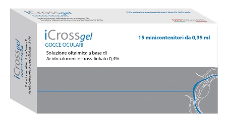 ICROSS GEL GOCCE OCULARI ACIDO IALURONICO CROSS-LINKATO 0,4% 15 MONODOSE DA 0,35 ML - farmagiri