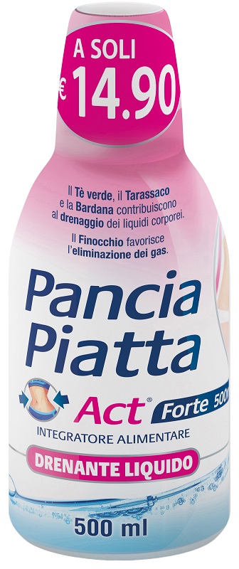 PANCIA PIATTA ACT FORTE DRENANTE LIQUIDO 500 ML - farmagiri