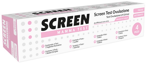 SCREEN TEST RAPIDO OVULAZIONE SCREEN 4 PEZZI - farmagiri