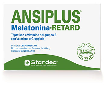 ANSIPLUS RETARD MELATONINA 20 COMPRESSE BISTRATO FAST SLOW 955 MG - farmagiri