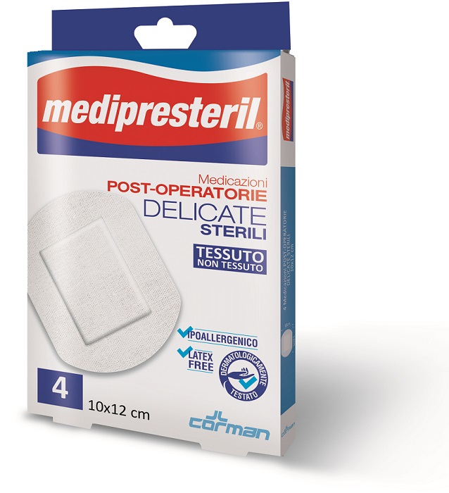 MEDICAZIONE POST OPERATORIA MEDIPRESTERIL DELICATA TNT 10X12CM 5 PEZZI - farmagiri