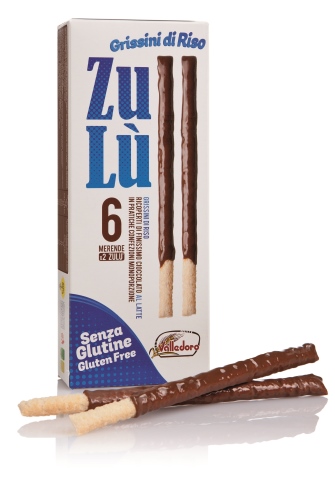 ZULU' GRISSINI DI RISO CON CIOCCOLATO FINISSIMO AL LATTE 12 X 11,66 G - farmagiri