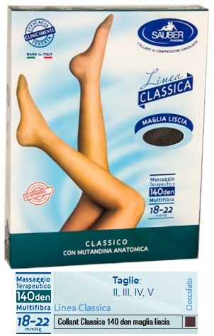 SAUBER CLASSICO COLLANT 140 DENARI MAGLIA LISCIA CIOCCOLATO 4 - farmagiri