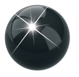 PRE ORECCHINO PALLINA NERA 4MM - farmagiri