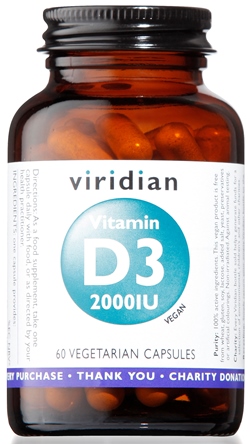VIRIDIAN VITAMIN D3 2000IU 60CPS - farmagiri