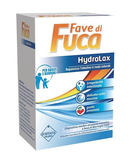 FAVE DI FUCA HYDRALAX 30 BUSTINE MONODOSE DA 5,07 G GUSTO AMARENA - farmagiri