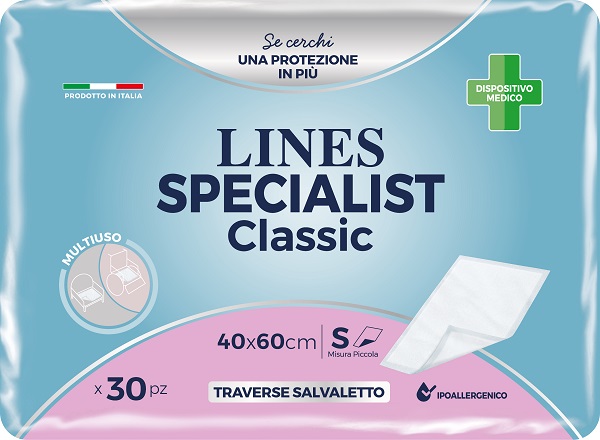 TRAVERSA PER INCONTINENZA LINES SPECIALIST CLASSIC 40X60 CM 30 PEZZI - farmagiri