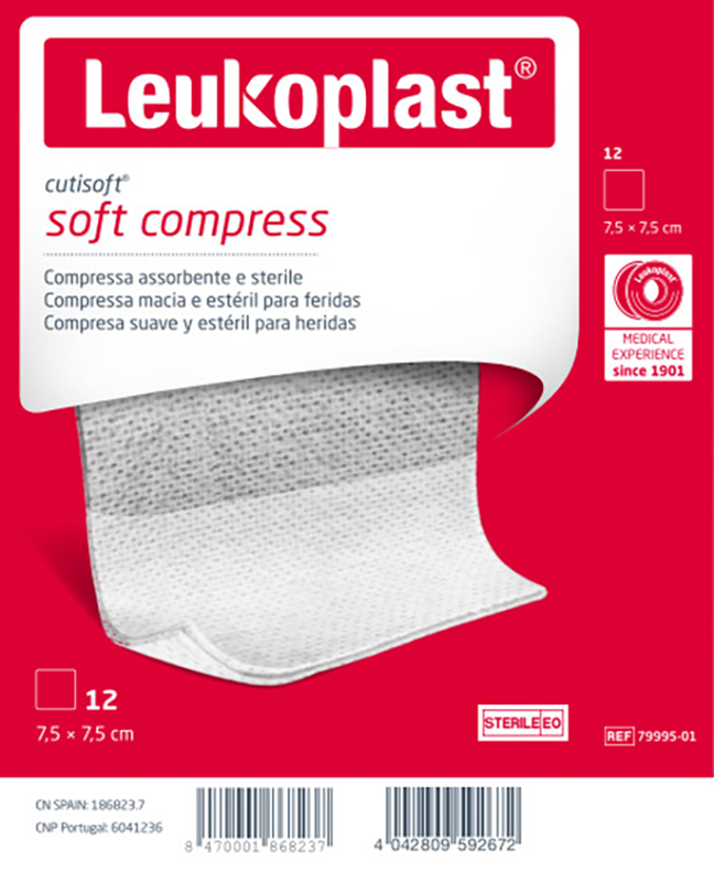 GARZA IDROFILA COMPRESSA CUTISOFT TESSUTO NON TESSUTO 7,5X7,5 CM 12 PEZZI - farmagiri