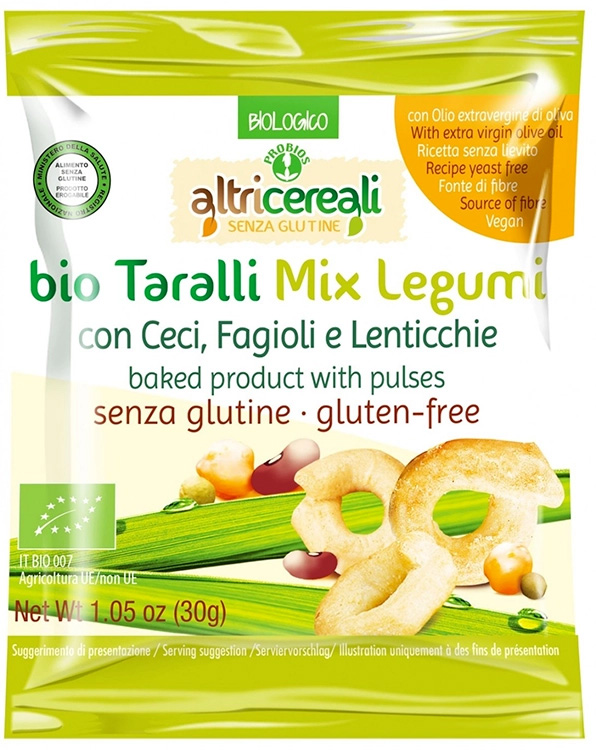 ALTRICEREALI TARALLI MIX LEGUMI 30 G - farmagiri