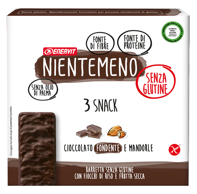 NIENTEMENO BAR FONDENTE MANDORLE 3 X 33 G - farmagiri