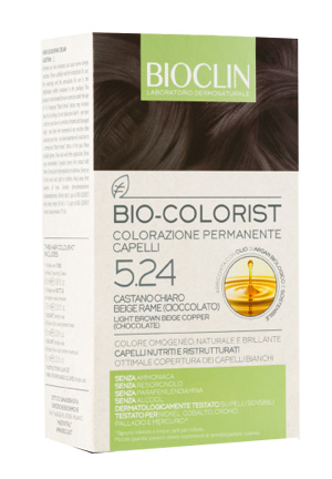 BIOCLIN BIO COLORIST 5,24 CASTANO CHIARO BEIGE RAME CIOCCOLATO - farmagiri