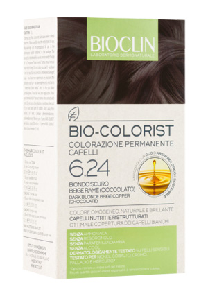 BIOCLIN BIO COLORIST 6,24 BIONDO SCURO BEIGE RAME - farmagiri