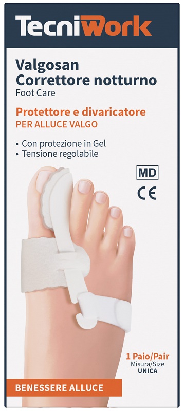 CORRETTORE NOTTURNO PER ALLUCE VALGO MISURA UNICA VALGOSAN 1 PAIO - farmagiri