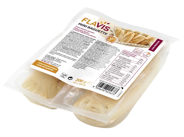 FLAVIS MINI BAGUETTE PANINI BIANCHI APROTEICI 2 PEZZI DA 100 G - farmagiri