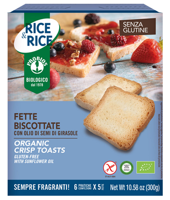 RICE&RICE FETTE BISCOTTATE CON OLIO DI SEMI DI GIRASOLE 300 G - farmagiri