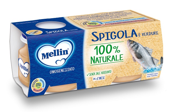 MELLIN OMOGENEIZZATO DI SPIGOLA E VERDURE 4 X 80 G - farmagiri