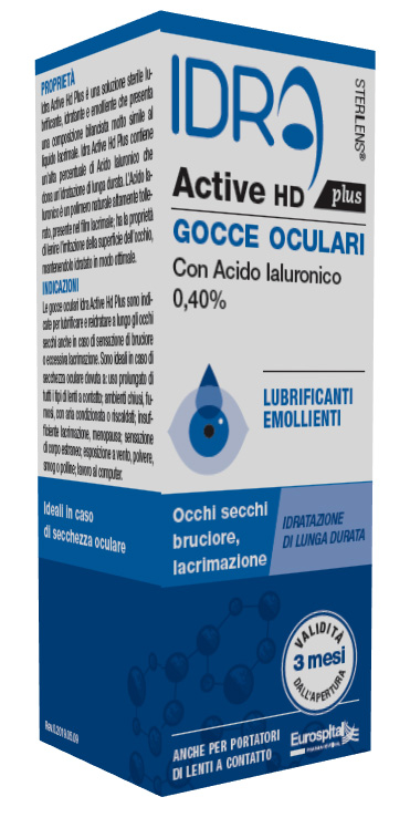 GOCCE OCULARI STERILENS IDRA ACTIVE HD PLUS 10 ML CON ACIDO IALURONICO 0,40% - farmagiri
