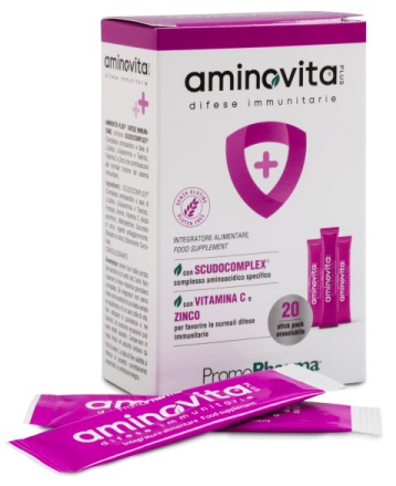 AMINOVITA PLUS DIFESE IMMUNITARIE 20 STICK PACK X 2,5 G - farmagiri