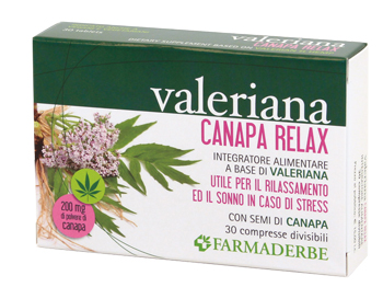 VALERIANA CANAPA RELAX 30 COMPRESSE DIVISIBILI - farmagiri