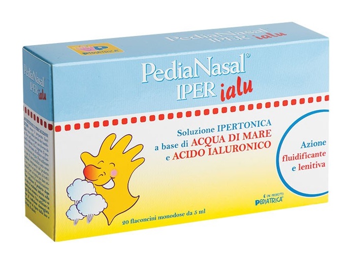 PEDIANASAL IPER SOLUZIONE IPERTONICA CON ACIDO IALURONICO 20 FLACONCINI MONODOSE DA 5 ML - farmagiri