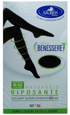 COLLANT SUPERCOPRENTE SAUBER 8-12 MMHG FANTASIA POIS PICCOLI BIANCO E NERO 3 - farmagiri