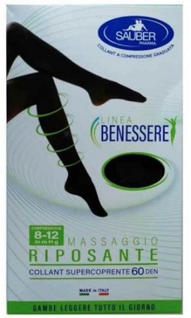 COLLANT SUPERCOPRENTE SAUBER 8-12 MMHG FANTASIA POIS PICCOLI BIANCO E NERO 4 - farmagiri