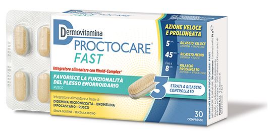 DERMOVITAMINA PROCTOCARE FAST 30 COMPRESSE - farmagiri