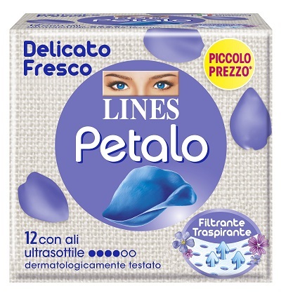 LINES PETALO BLU ASSORBENTE CON ALI 12 PEZZI - farmagiri